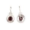Rhodolite Gemstone Silver Earring 1.5", 925 Sterling Silver Jewelry, June Birthmonth Gift, Rhodolite Dangle Earring, Birthday Gift CE-25-4