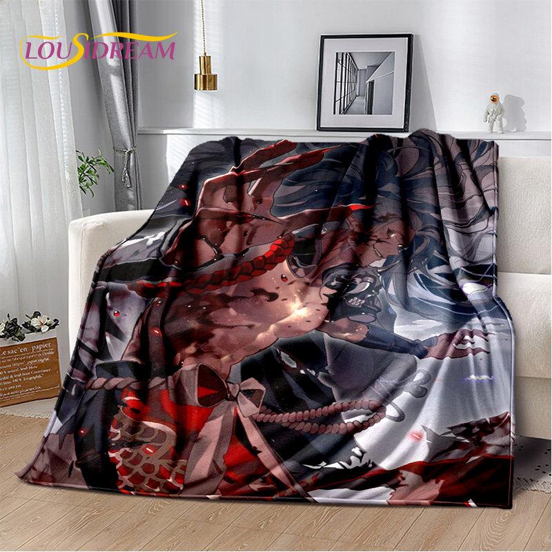 Anime Inuyasha Cartoon Soft Plush Blanket,Flannel Blanket Throw Blanket for Living Room Bedroom Bed Sofa Picnic Cover Bettdecke