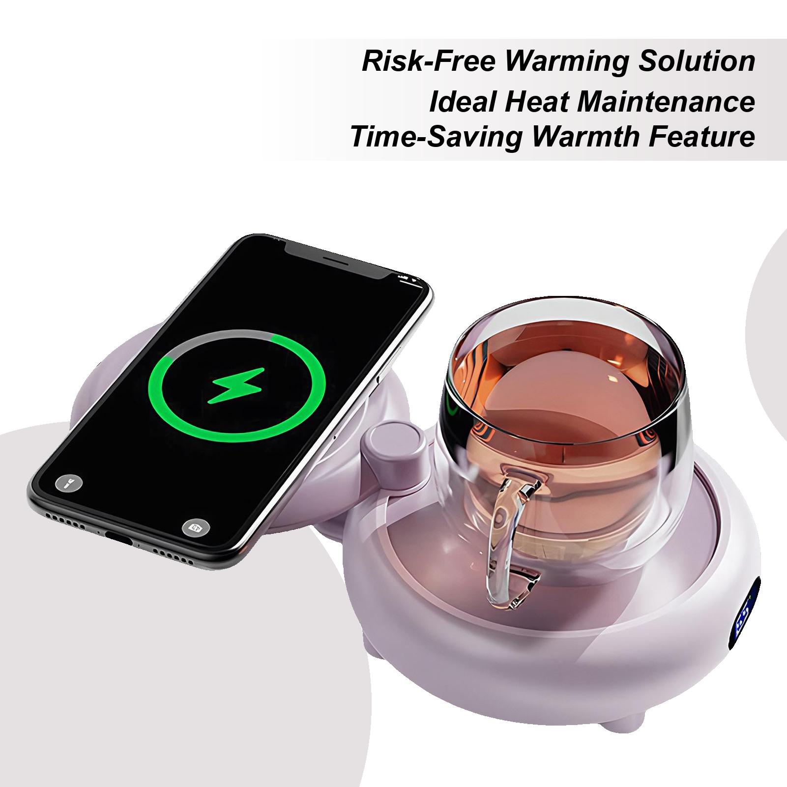 Mug Warmer Electric Smart Temperature Control Mug Warmer for Desk for Beverage Desktop Table Kitchen Apartment Dormitory Tea CN
