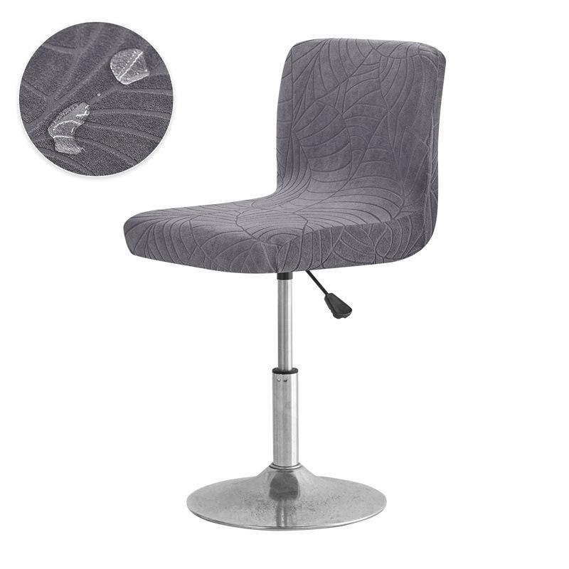 

Water-resistant Bar Chair Cover Leaf Fabric Home Use Hotel Club Rotating Bar Low Back Chair Cover Durable Durable 35cm