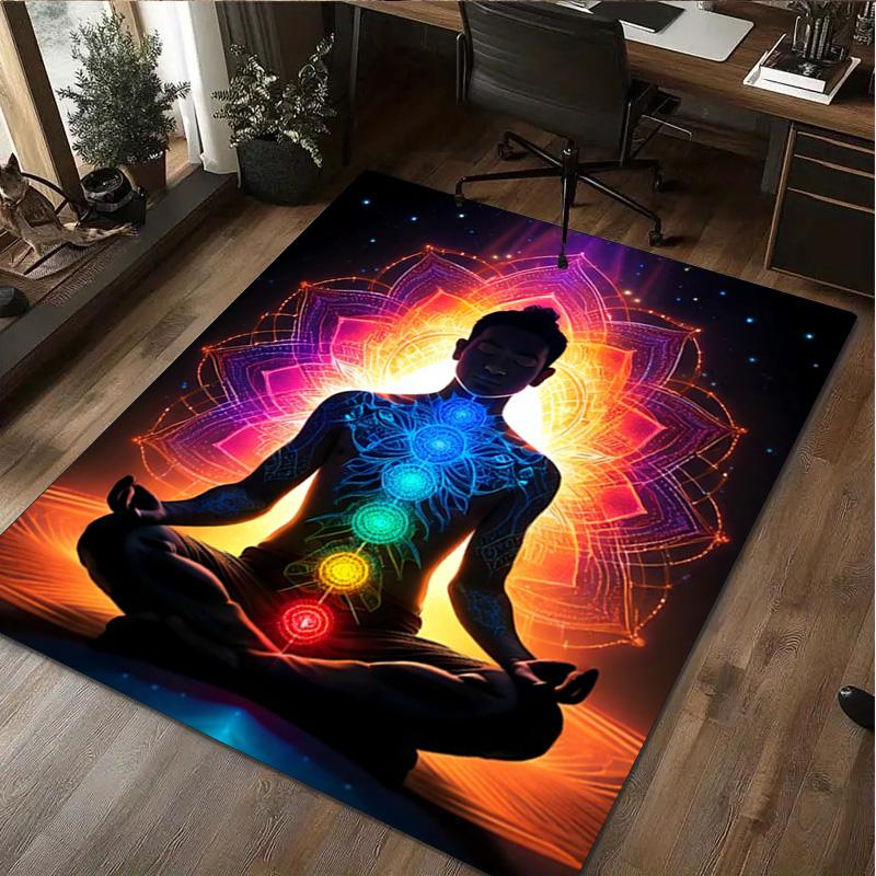 Chakras Rug - Home Carpet Office Decorative Carpet For Living Room Bedroom Door Mat Floor Rug Computer Chair Area Rug