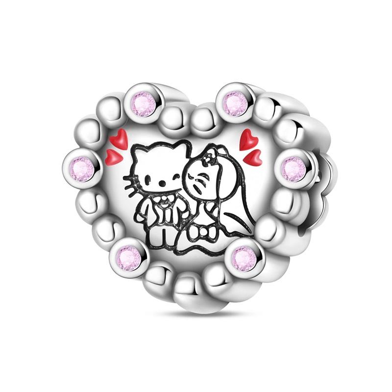 925 Silver Animals Series Charms Dog Cat Bear Pets Beads Fit Bracelet Necklace DIY Woman Pendants Fine Jewelry