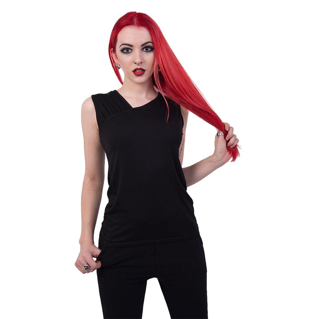 Spiral Direct Womens/Ladies Slant Gathered Shoulder Vest Top