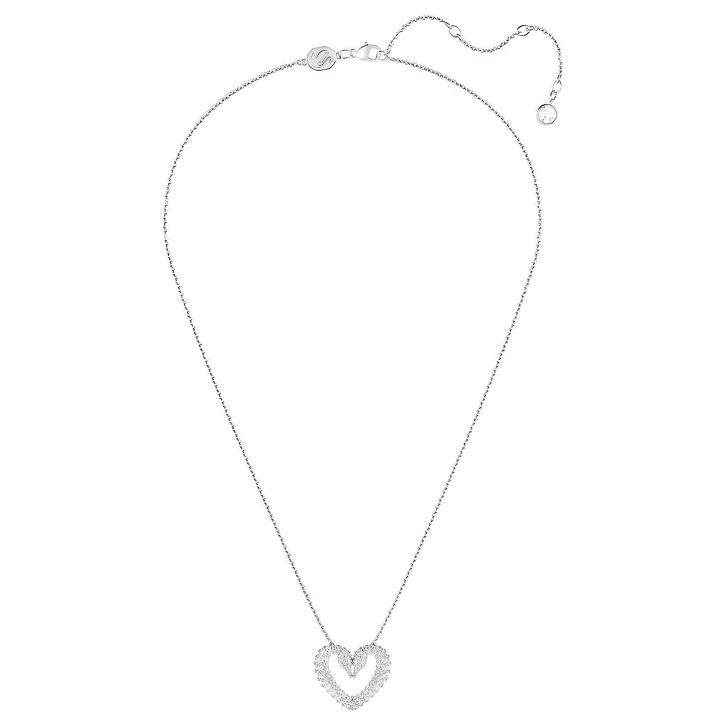 Swarovski Sublima Heart Design Alloy Rhodium Plated Imitation Crystal Necklace Unisex necklace Silver 5661504