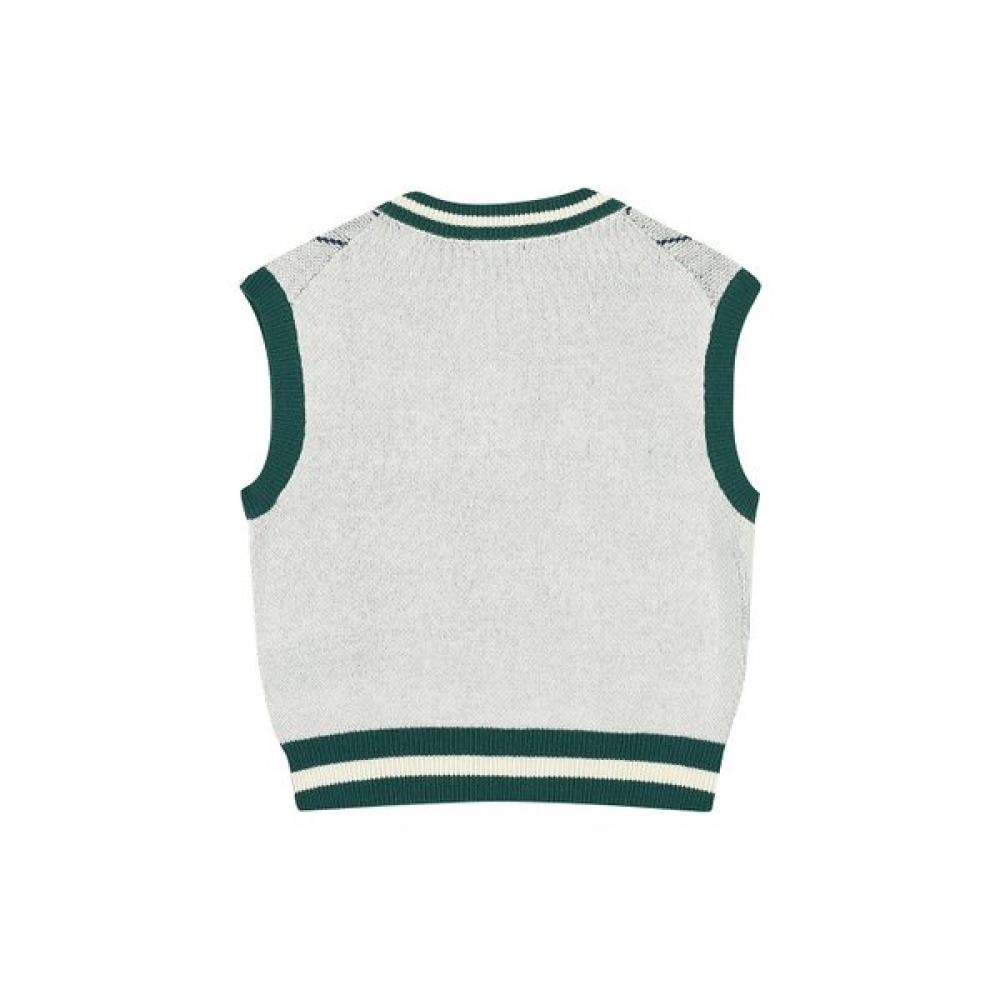 Kangol Women S Argyle Knit veSt 1877 Green