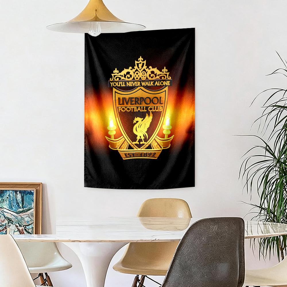 Liverpool Football Club Vægdekoration Vægtæppe Kunst Til Kæledyrsminde Fødselsdag Bryllupsfest Baggrund Familiegave