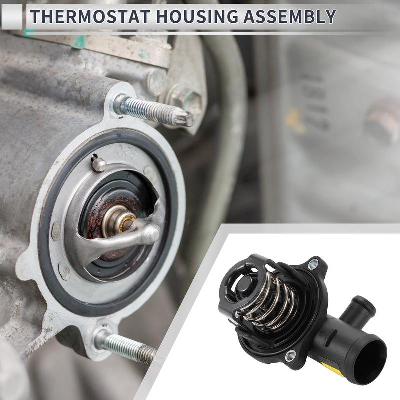 X Autohaux Engine Coolant Thermostat Housing Assembly for VW Touareg 2007-2018