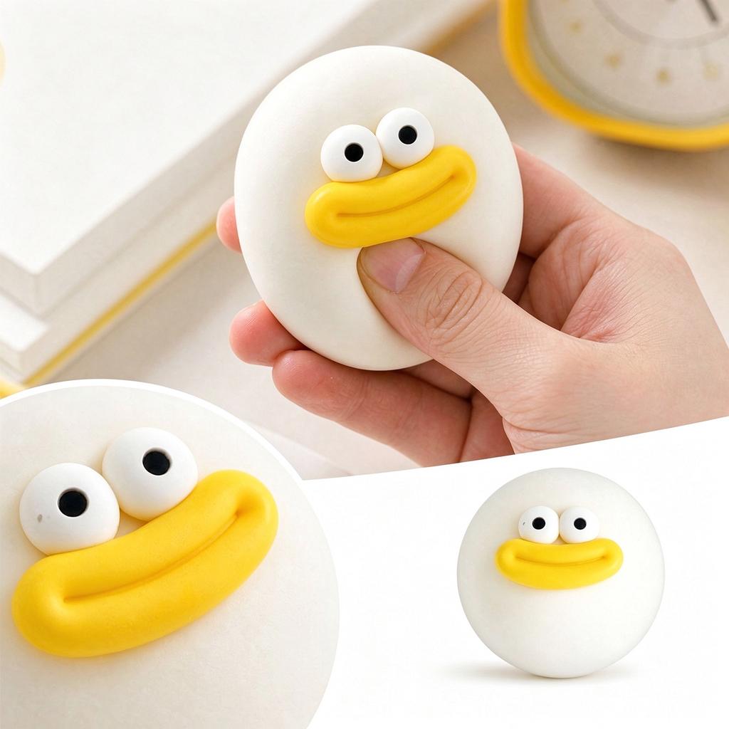 Novelty Ball Toy with 6 Random Face Designs for Kids and Adults
