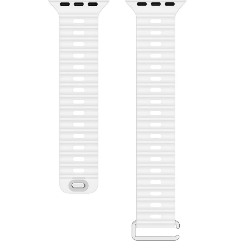 Silicone Strap for Apple Watch 1/2/3/4/5/6/7/8/9/10/11/SE Ultra 1/2/3 42/44/45/46/49mm, White