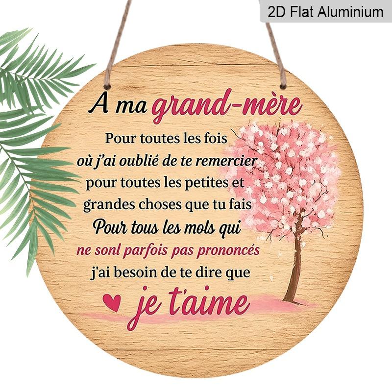 

2D Flat Retro Aluminum Wall Decorations in Various Sizes. Heartwarming Messages for Grandma. Cherry Blossom and Heart Patterns Make Them Ideal for 20*20cm