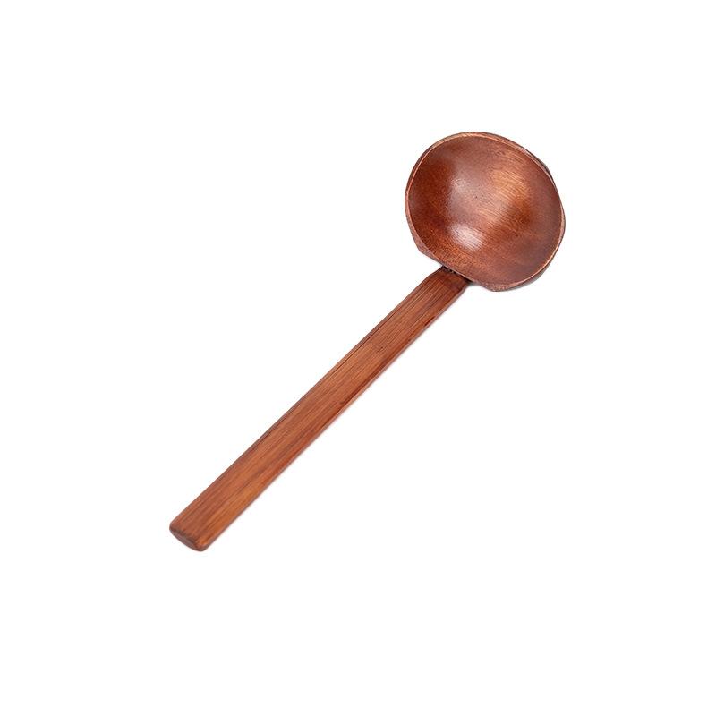 Nanmu Weiqian Spoon Malatang Fishing Spoon Ramen Hot Pot Colander Tableware Japanese Solid Wood Star Anise Tortoise Spoon