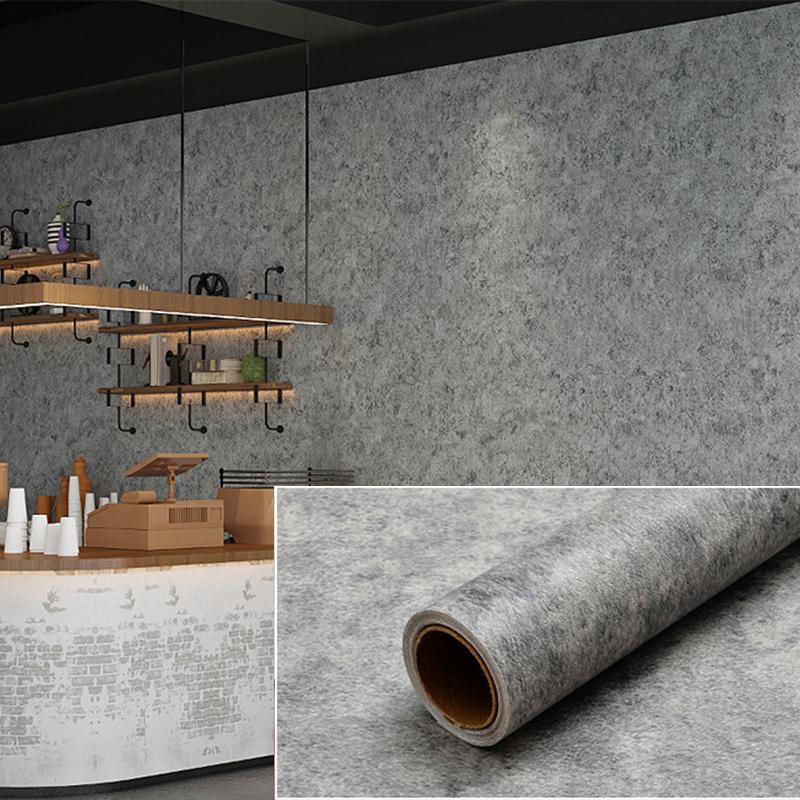 1PC Waterproof Removable Wallpaper Self-Adhesive Wallpaper Cement Gray Self-Adhesive Contact Paper