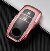 New Car Key Case for Toyota Fortuner Prado Camry Rav4 Highlander Crown 2/3/4 Button Key Cover Holder Shell Fob Protector Accessories