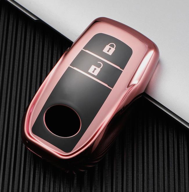 New Car Key Case for Toyota Fortuner Prado Camry Rav4 Highlander Crown 2/3/4 Button Key Cover Holder Shell Fob Protector Accessories