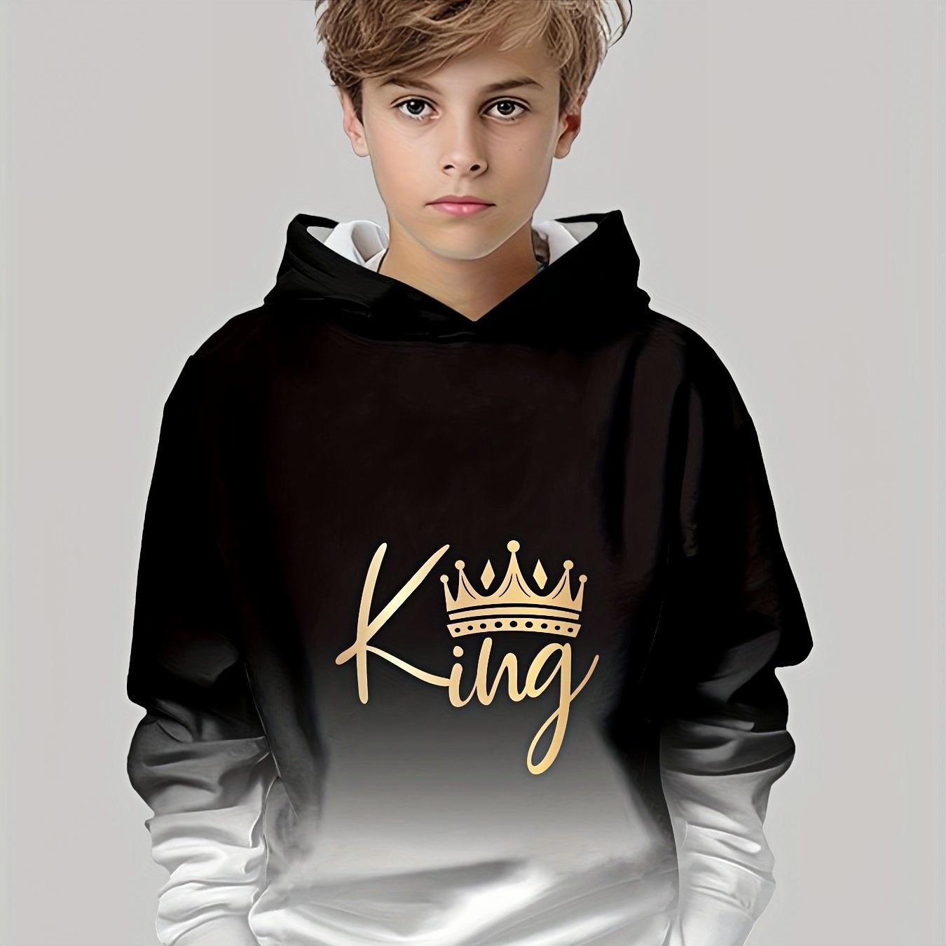 

Повседневный пуловер с 3D-принтом для мальчиков, повседневный худи для мальчиков для улицы, толстовка с капюшоном 13-14Y