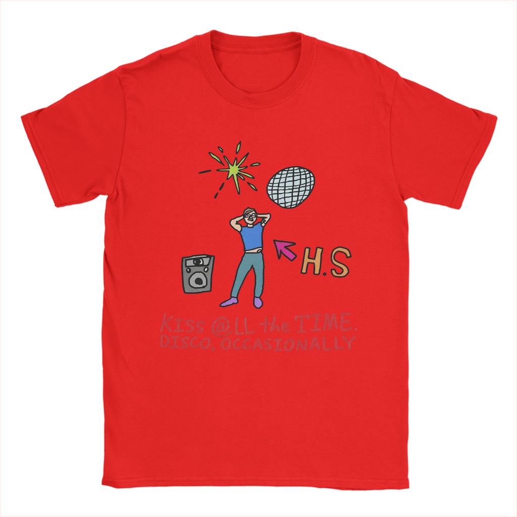 Harryed Stylesed HS Kiss All The Time Disco Occasionally Print T Shirt Unisex Women Pure Cotton Tee Shirt Clothing