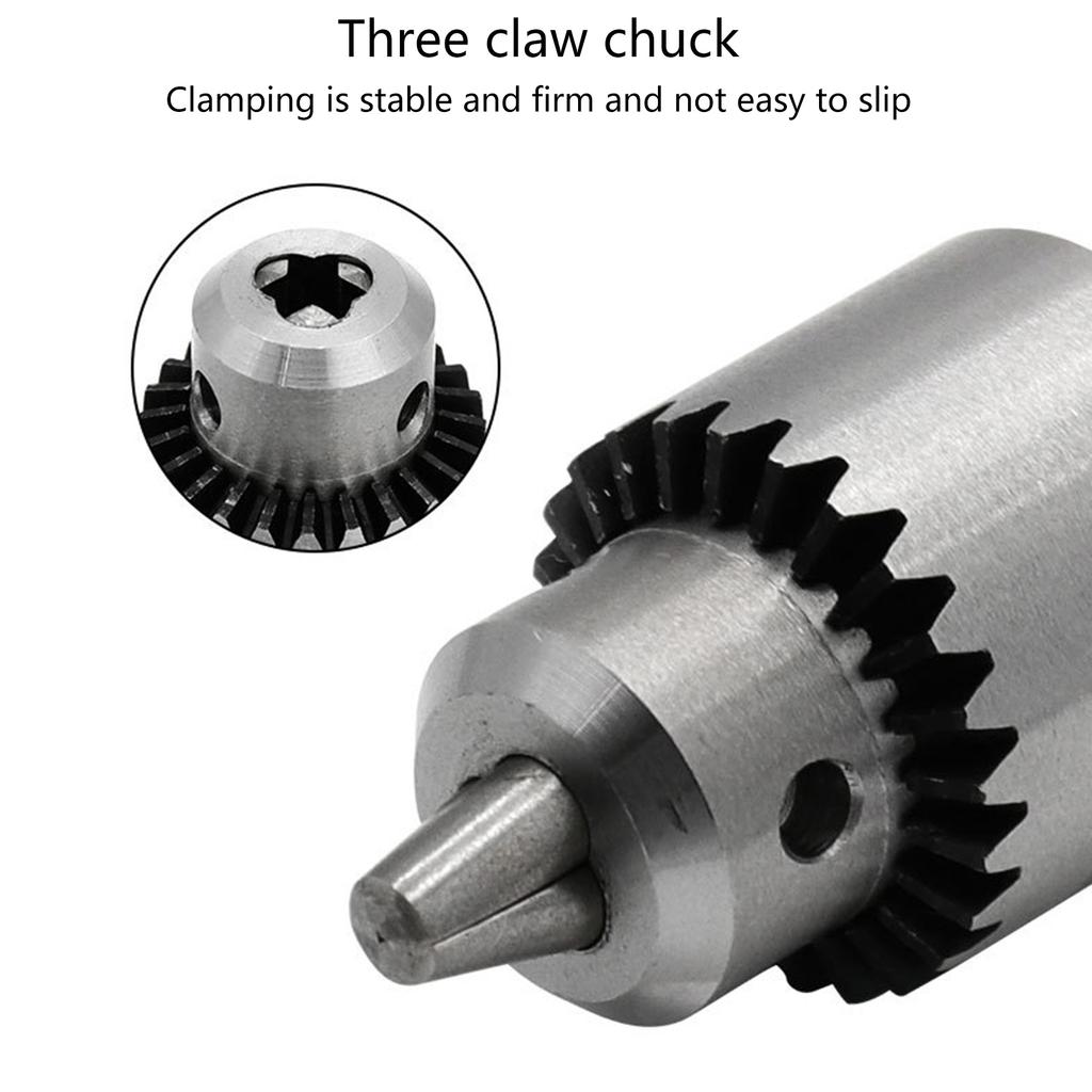 Micro Motor Drill Chuck T/L Spanner Clamping Ranges 0.3-4mm Motor Shaft 3.17mm for Electric Drill