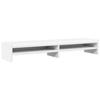 VidaXL Support de moniteur blanc 100x24x16 cm bois d'ingénierie, supports de moniteur double, support pour écran 854724