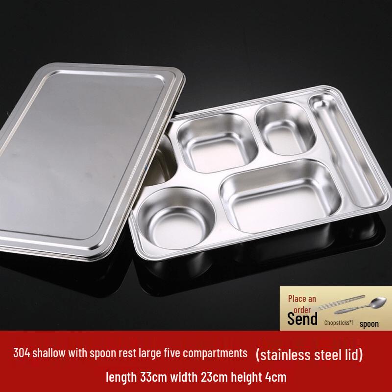 316 Stainless Steel Divided Meal Tray