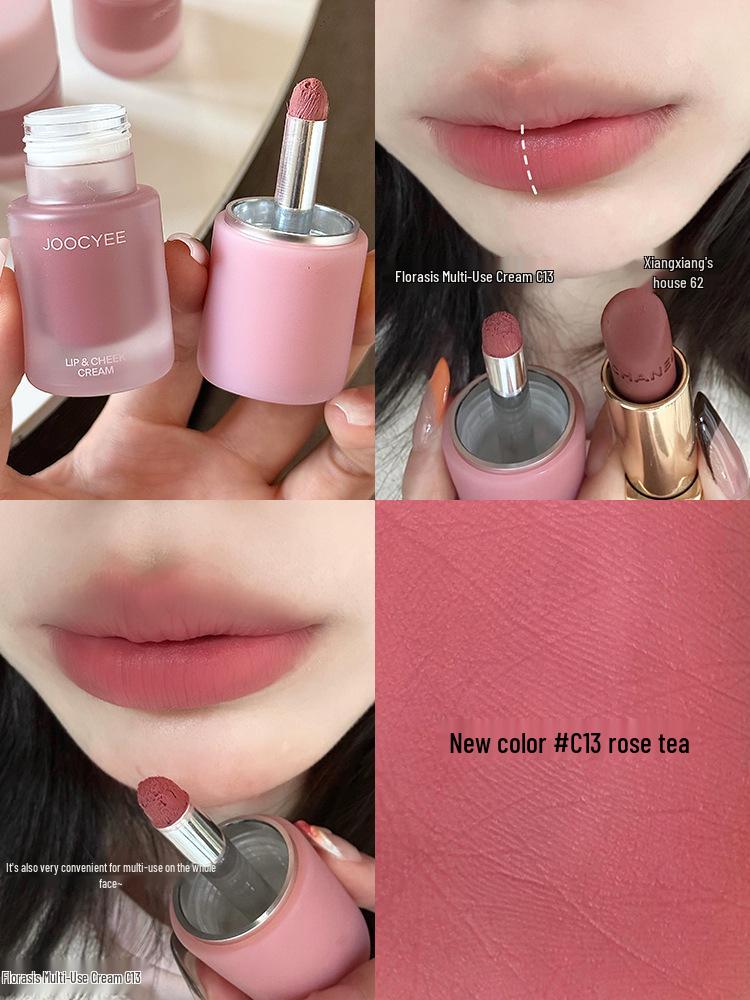 

Joocyee Multi-Use Cream: Blush, Velvet Lipstick, and Nude Lip Stain for Fall/Winter.