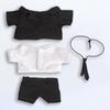 Niannyyhouse 15cm Plush Clothes White Cotton Doll Clothes Set Suit, Jacket, Shirt, Tie, Pants, (Black-2)