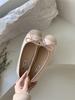 In the summer of 2025, the new French evening wind single shoes, light mouth bows, one pedal, versatile ladyshoes, soft half slippers.