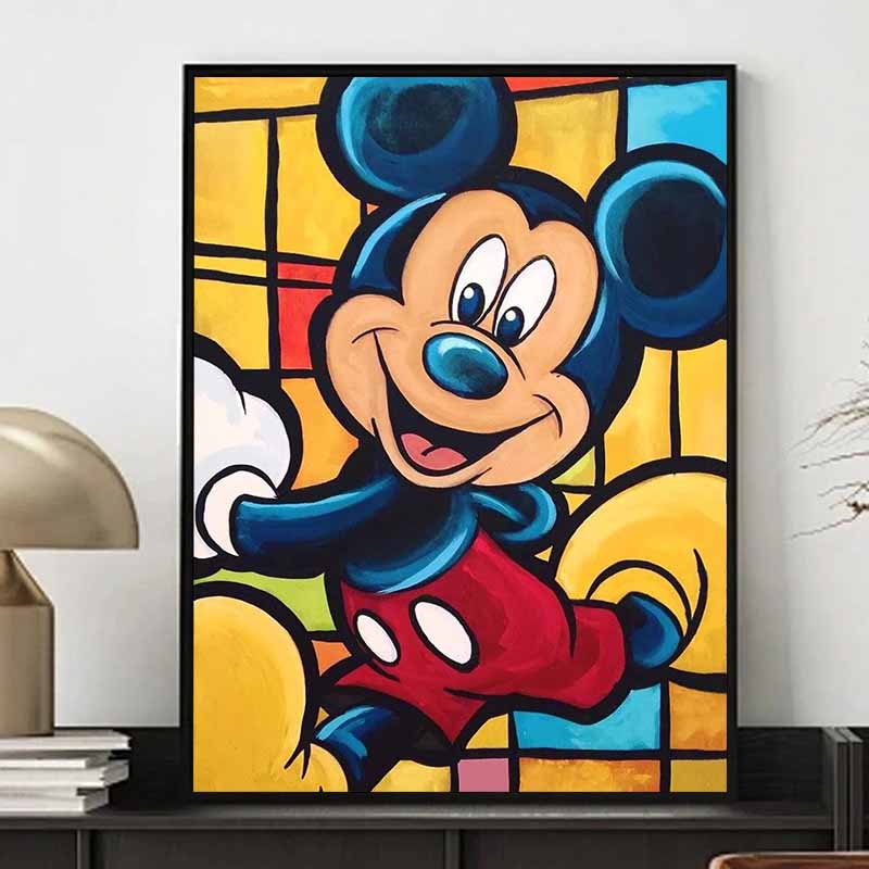 Disney Diamond Stained Window Mickey Mouse Decorative Painting DIY Kit Adult Arts and Crafts Home Decor and Gift