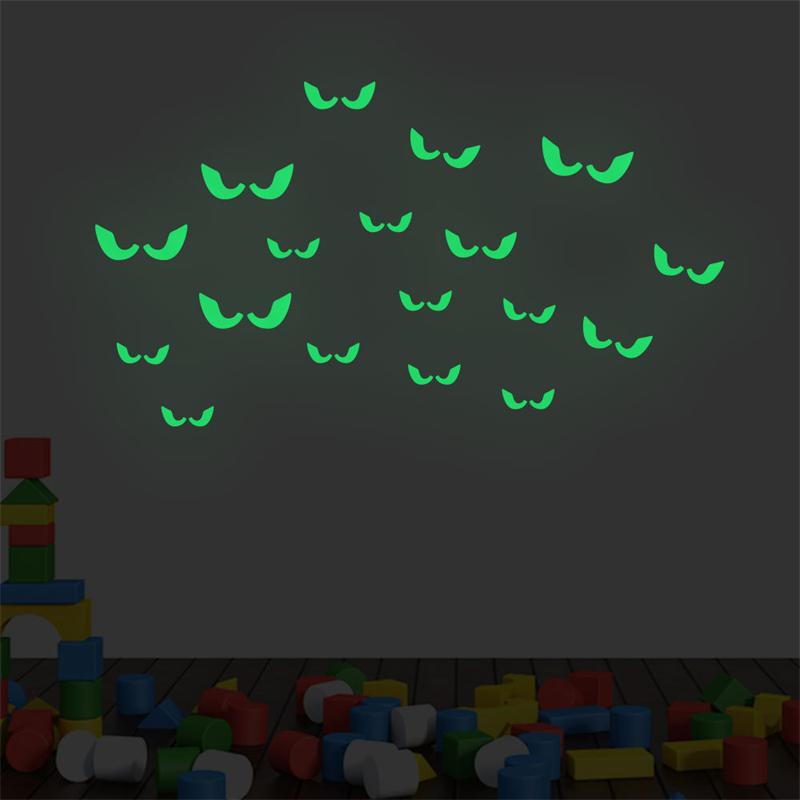 Halloween New Luminous Wall Sticker for Kids Room Bedroom Home Decoration Glow In The Dark Moon Decal Fluorescent Stickers