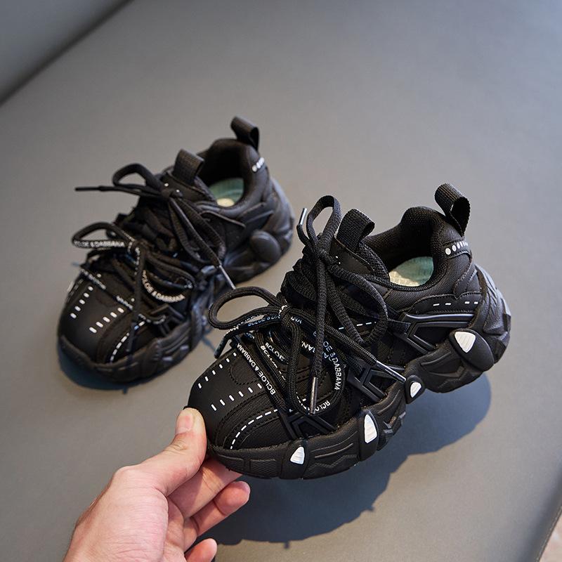 

Children s shoes 2025 autumn fashion double lace-up girls sports shoes Angola red boys dad shoes lightweight tide 26-30 yards, 5 pairs in one hand