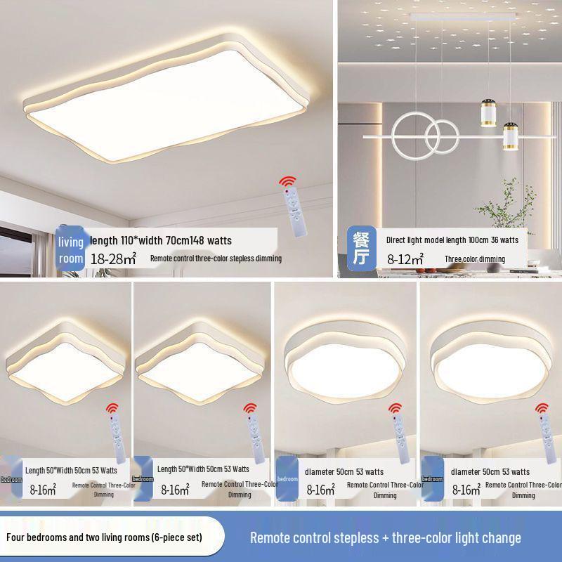 2025 Smart Voice-Controlled Full Spectrum Living Room and Bedroom Ceiling Light Package
