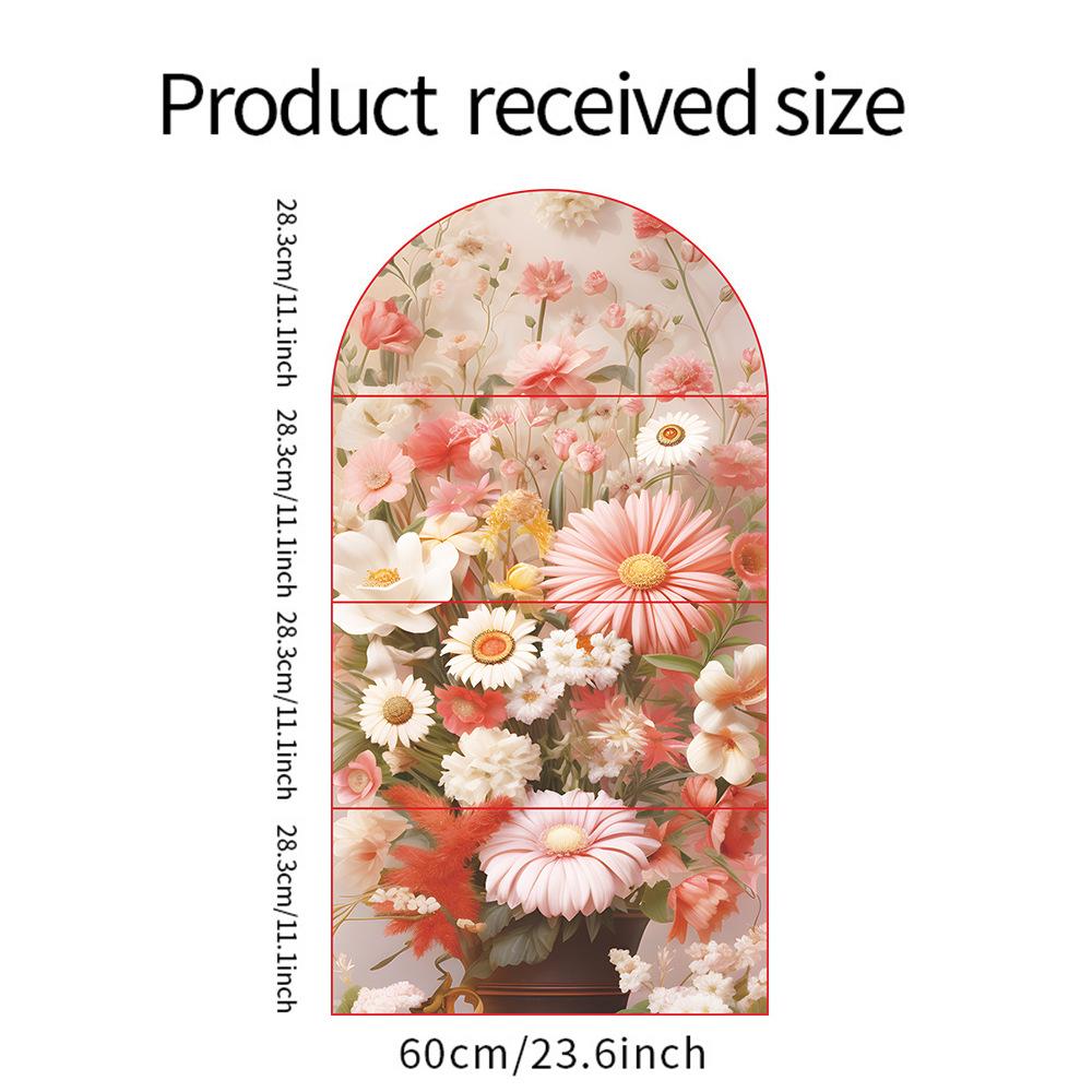 

Ромашки Цветы Листья Арка Спальня Гостиная Веранда Украшение Дома Наклейка на Стену 28.3*60CM*4PCS/fun-f54