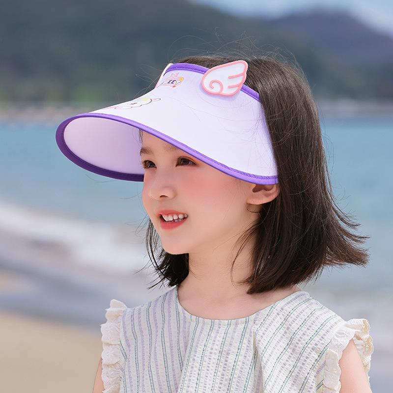Children's Hats Summer Cartoon Cute Empty Top Hats Boys and Girls Sun Hats Outdoor Big Brim Sun Hat