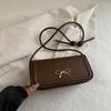 Bolso Cruzado con Lazo Coreano Bolso de Hombro Color Sólido Bolso de Hombro de Moda con Lazo para Damas
