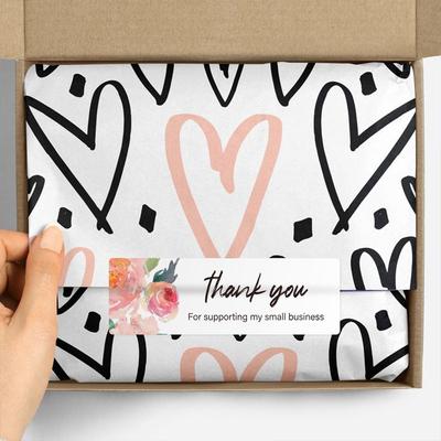 120pcs Rectangle Thank You Sticker for Your Order Purchase Small Business Shopping Handmade Label Holographic Gift Package Seal AVE