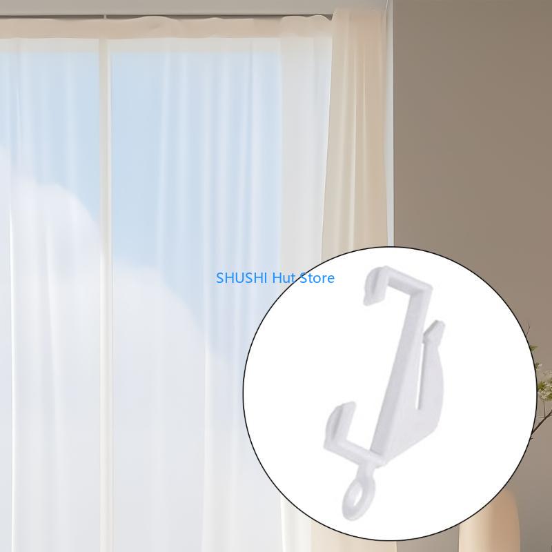 Set of 100 Smooth Operating Curtain Side Rails Pulleys for Easy Installation Curtain Track Rollers Gliders Hooks Set D57B
