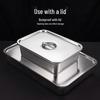 Stainless Steel Deep Rectangular Serving Tray