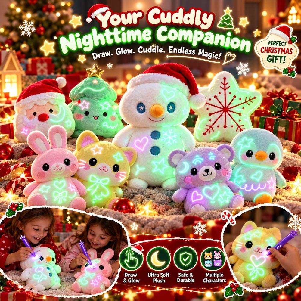 Glowing Feature Glowing Doodle Plush Doll Light Pen Light Up Plush Toy  Children Companion