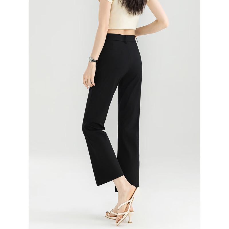 Meng Shu Ya Women's Summer Lightweight Slim-Fit Cropped Flare Pants