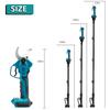 Brushless Cordless Electric Scissors Extension Pole Pruner Pruning Shears Efficient Fruit Tree Bonsai Pruning Branche Cutter Blue