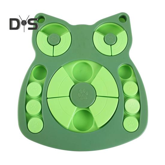 

Интерактивная головоломка для собак, медленная кормушка, умная стимуляция для собак, дозатор лакомств, миска для медленного кормления домашних животных, игрушка для обогащения от скуки A зелёный