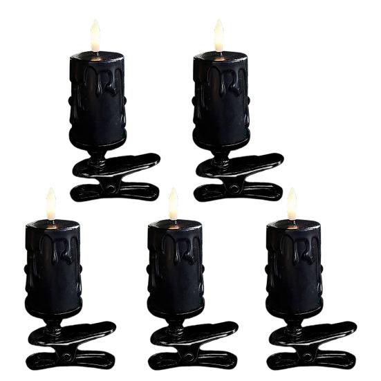 LED Clip Candle Light Set Flameless Flickering Christmas Tree Candle Lamp Electric Fake Candles for Home Christmas Party Decoration