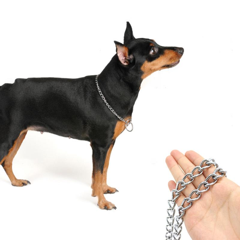 Neck Loop P-chain Three-link Iron Chain, Double-loop Neck Chain, Teddy Golden Retriever