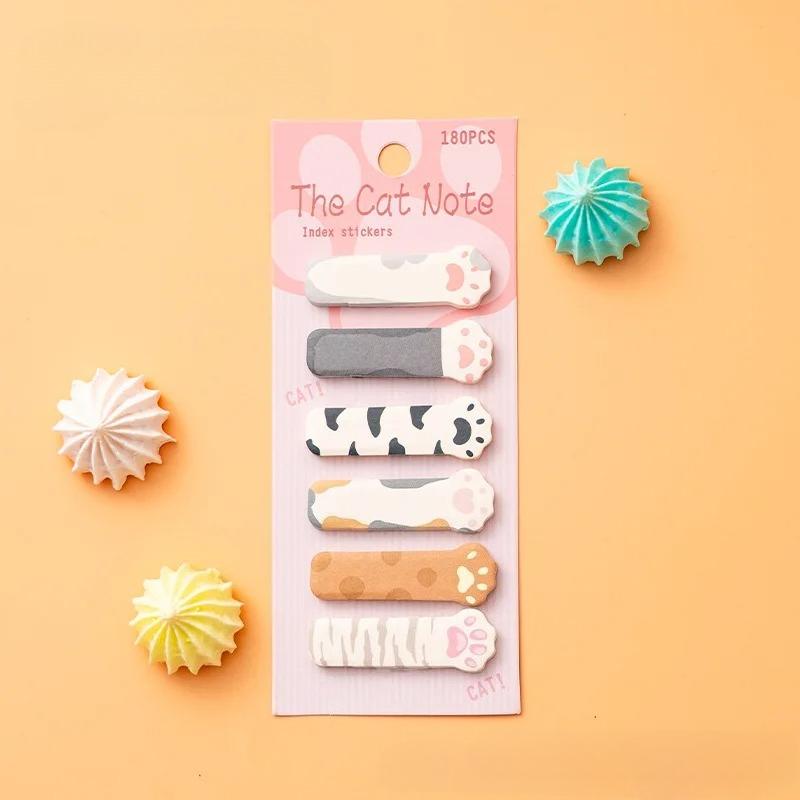 Cartoon Cat Convenience Stickers Index Stickers DIY Label Classify Stickers N Times Student Stationery Sticky Notes