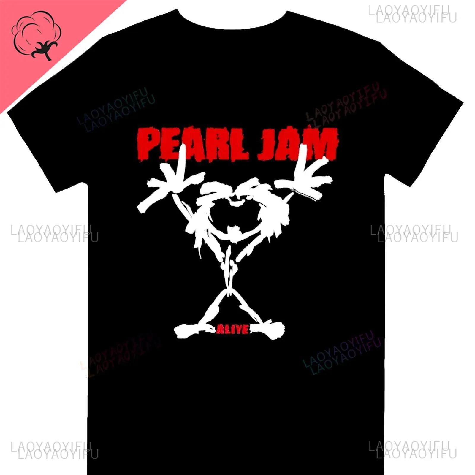 

Мужские Женские Крутые Футболки Alive Pearls Jam Музыкальная Группа Хэви Метал Хлопковая Одежда Короткий Рукав Круглый Вырез Топы Идея для Подарка Футболка S