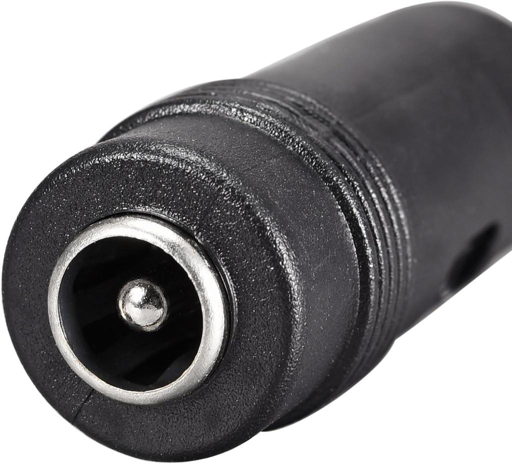 DC Adapter Connectors DC Barrel Jack Plug Power Adapter 5.5x2.1 mm Female to Male Adapter Tip for Monitor Webcam Router Laptop
