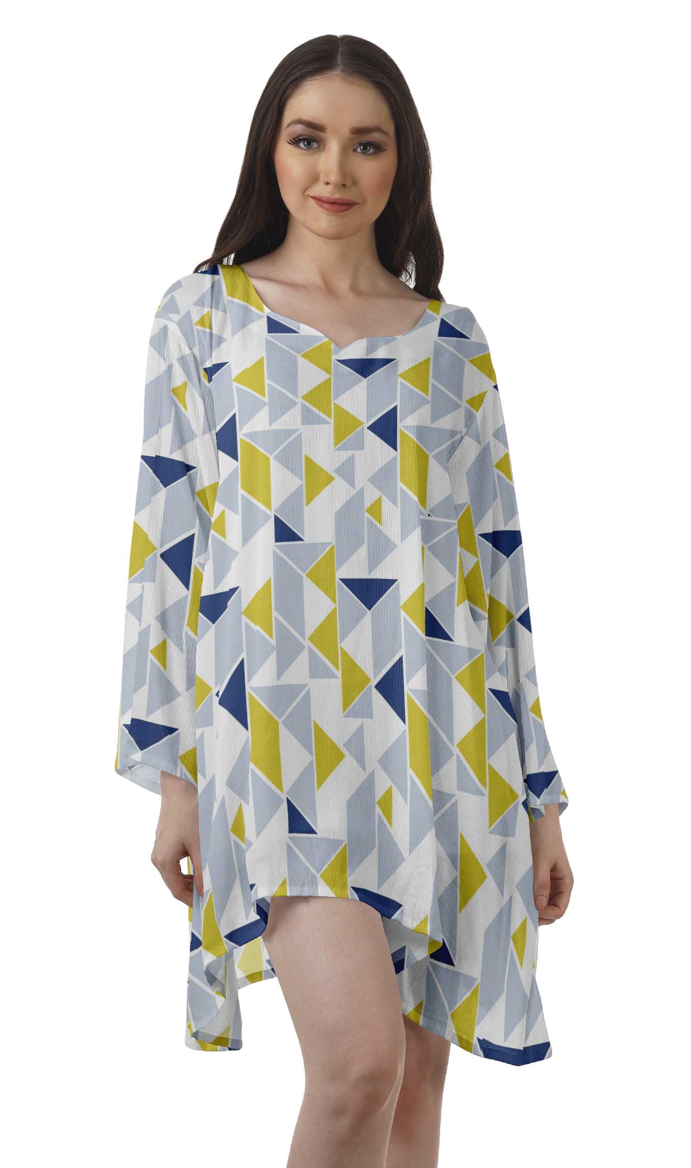 

Коктейльна сукня з принтом Moomaya з довгим рукавом. Різдвяне вбрання. Короткі свята XS світло-сірий колір