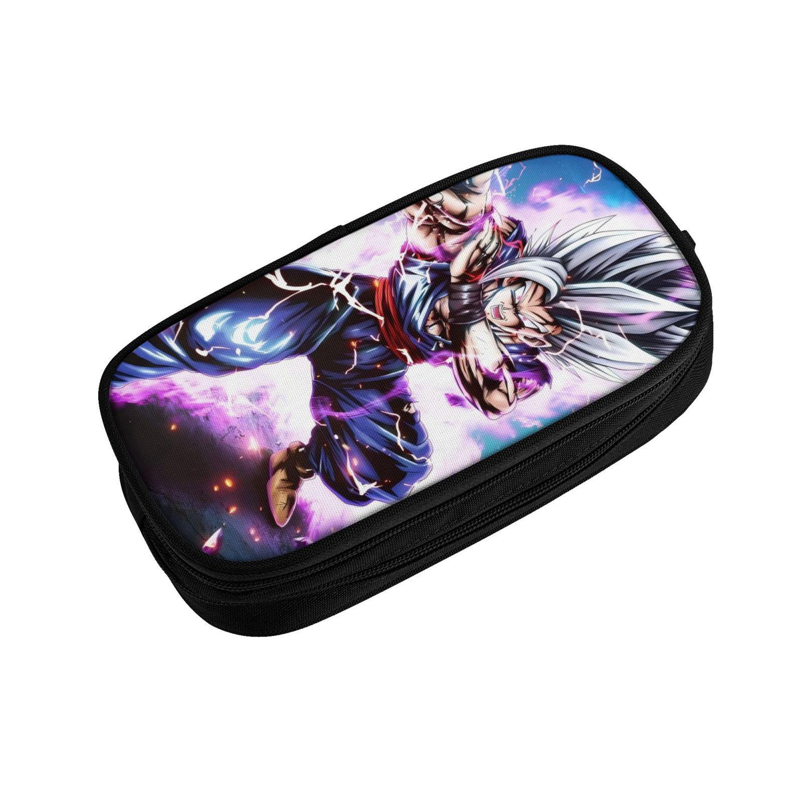 Dragon Ball Dual-Layer Pencil Case: Durable, Spacious, Wear-Resistant Stationery Bag for Students