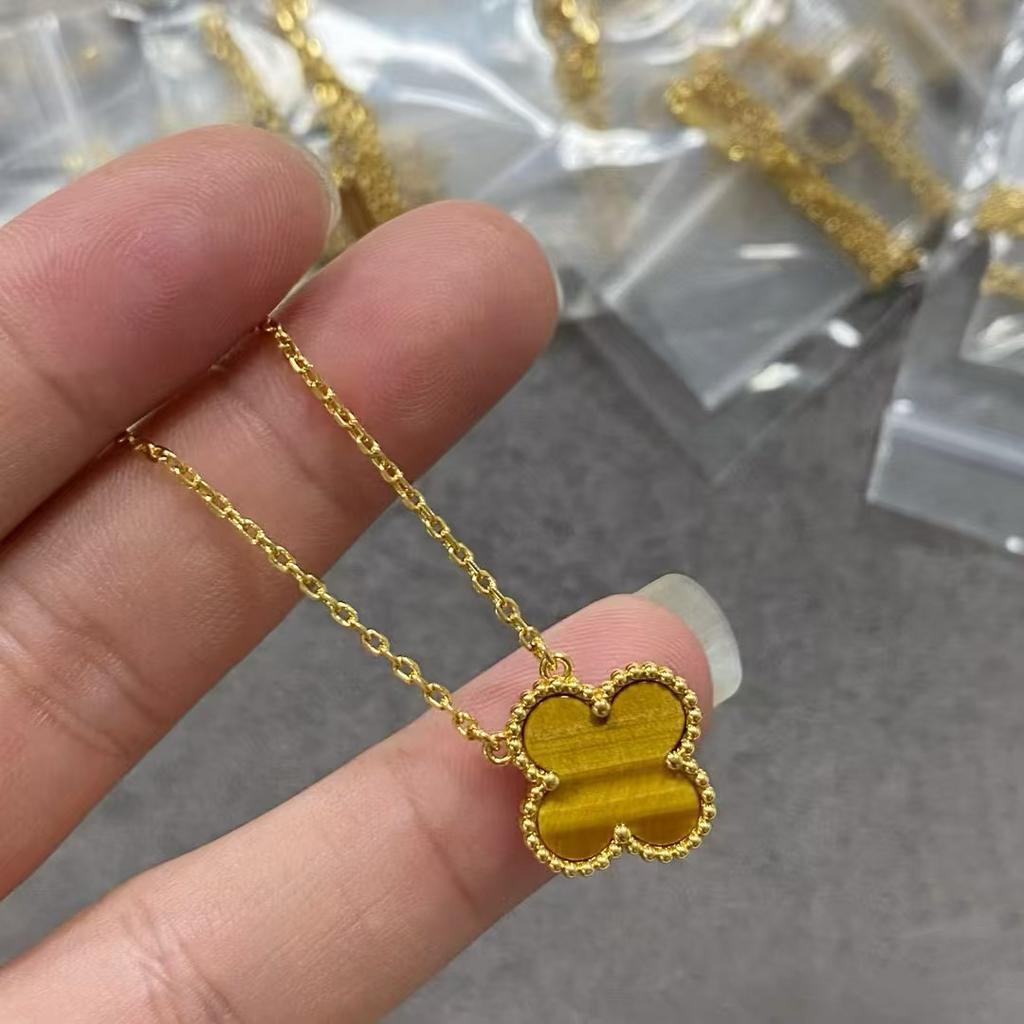 High Version Four-leaf Clover Necklace Pendant Women's Natural Mother-of-pearl Lucky Four-leaf Clover Clavicle Chain