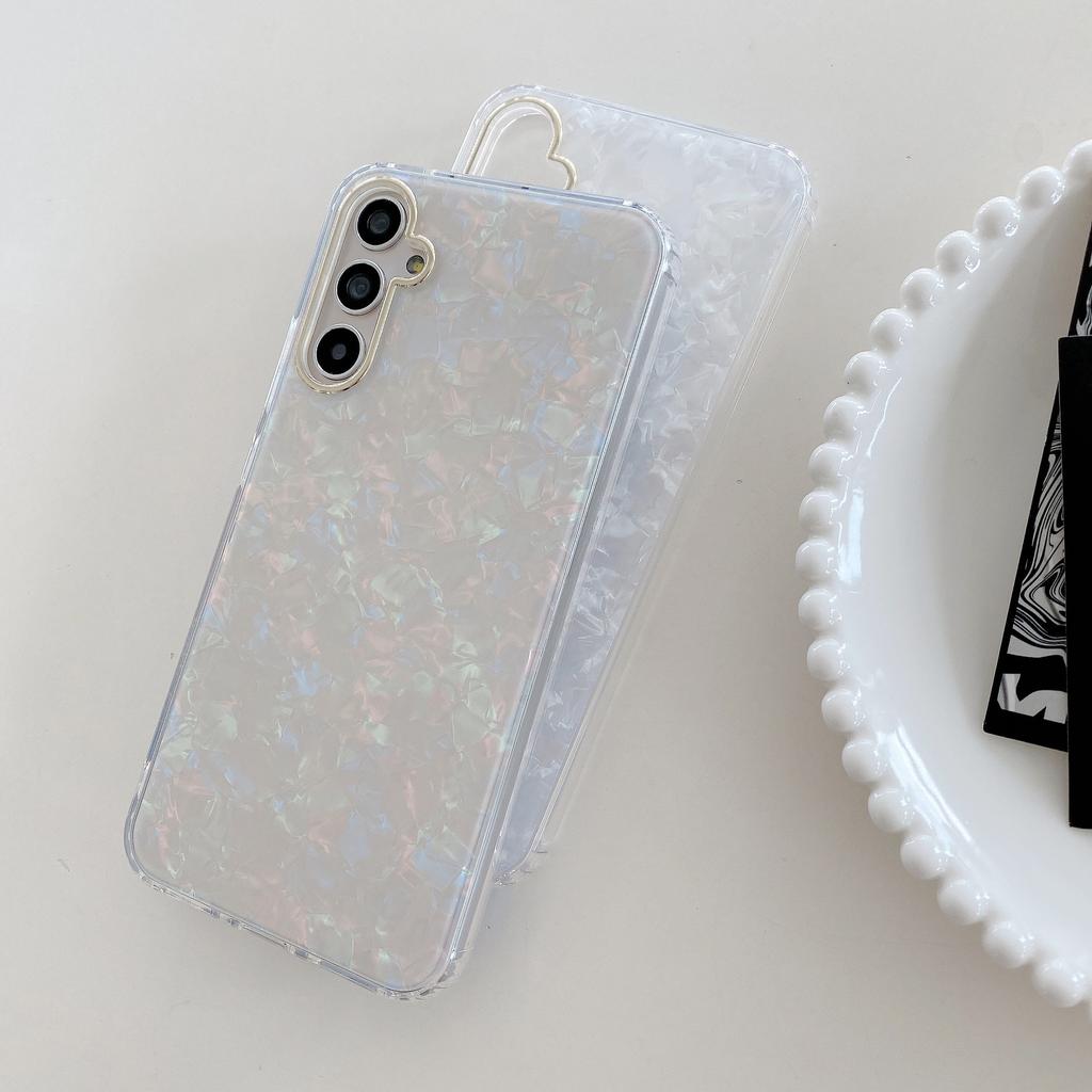 S25ultra Shell Pattern Mobile Phone Case Is Suitable for Samsung S23 Ultra Electroplated Lens Ring A56 Anti Fall Full S22