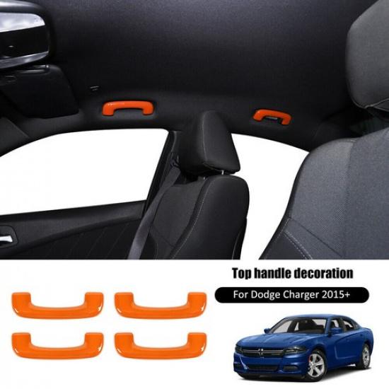 4pc Interior Roof Grab Bar Handle Cover Trim for Dodge Charger 2011+ Accessories